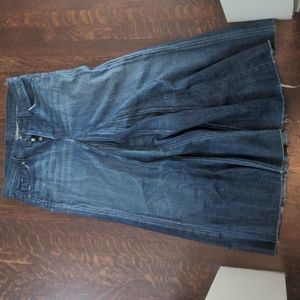 7 for all mankind denim maxi aline skirt
